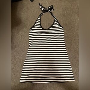 CatWorld Black and White Striped Tank Top